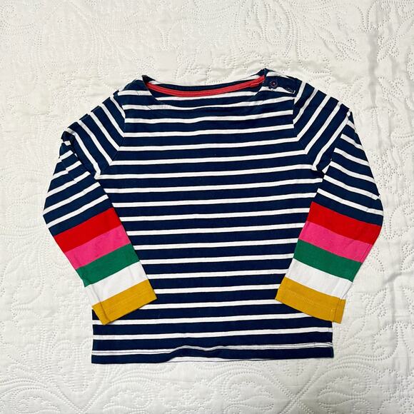 Mini Boden Striped Breton Top Size 2/3 - Picture 2 of 6